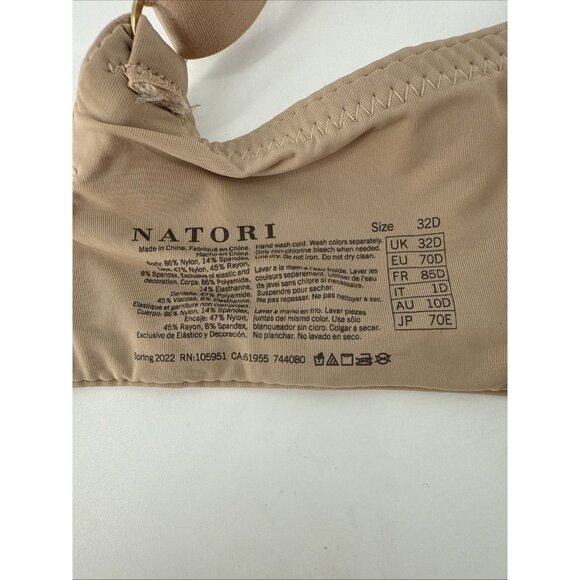 NATORI Size 32D Nude Pure Luxe Seamless Underwire Bra 732080 NWT - Picture 4 of 5